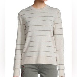 Vince Striped Wool & Cashmere Crewneck Sweater